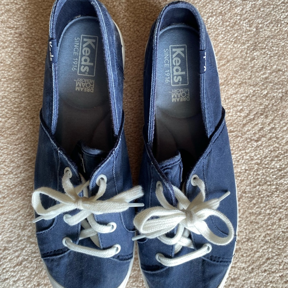 Keds Navy Blue Sneakers with White Laces